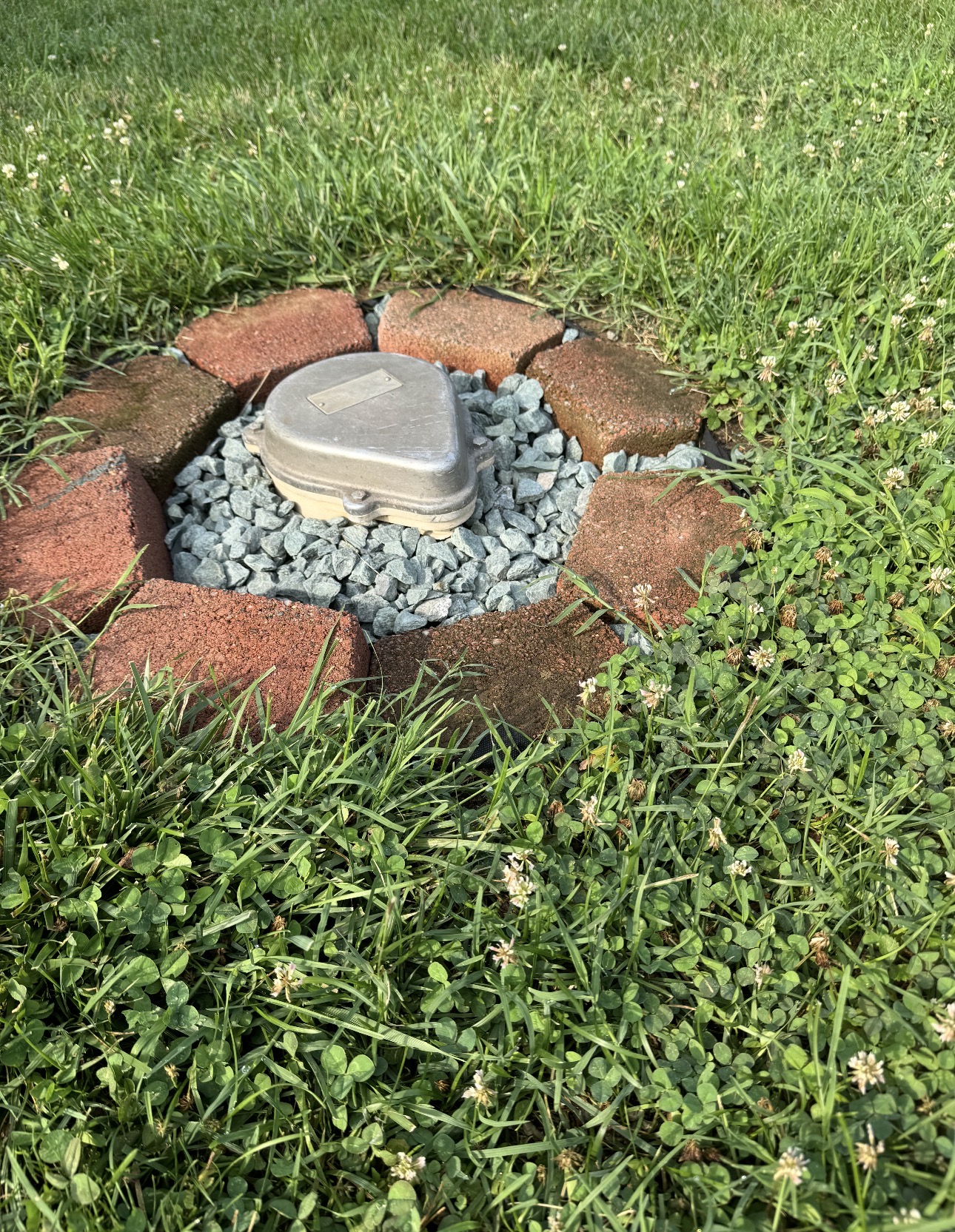 Finished outdoor water meter and valve box
